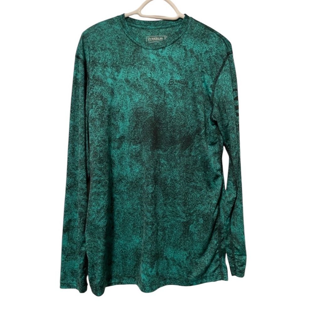 Magellan Outdoors Moisture Wicking‎ Long Sleeve Tshirt Green Men’s Medium